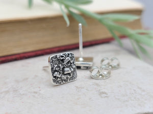 Sterling Silver Square Stud Earrings / Posts