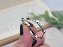 Load image into Gallery viewer, Sterling Silver and Copper  1&quot;  Hoop Earrings
