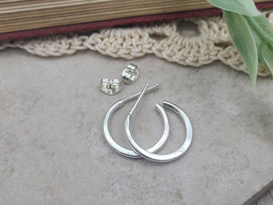 1/2" Sterling Silver Classic Hoop Earrings
