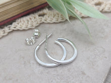 Load image into Gallery viewer, 1/2&quot; Sterling Silver Classic Hoop Earrings
