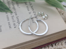 Load image into Gallery viewer, 1/2&quot; Sterling Silver Classic Hoop Earrings
