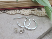 Load image into Gallery viewer, 1/2&quot; Sterling Silver Classic Hoop Earrings
