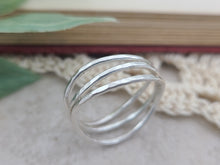 Load image into Gallery viewer, Sterling Silver Wrap Wave Ring / Continuous Ring / Filigree Ring / Organic Ring
