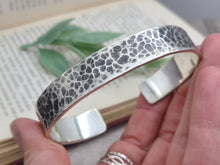 Load image into Gallery viewer, Men&#39;s 1/2&quot; Sterling Heavy Thick Hammered Cuff Bracelet
