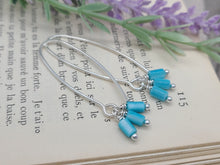 Load image into Gallery viewer, Sterling Silver &amp; Turquoise Mother of Pearl Threader Earrings
