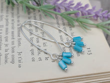 Load image into Gallery viewer, Sterling Silver &amp; Turquoise Mother of Pearl Threader Earrings
