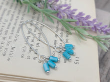 Load image into Gallery viewer, Sterling Silver &amp; Turquoise Mother of Pearl Threader Earrings
