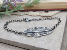 Load image into Gallery viewer, Sterling Silver Feather Bracelet
