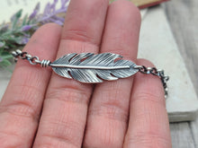 Load image into Gallery viewer, Sterling Silver Feather Bracelet
