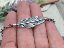 Load image into Gallery viewer, Sterling Silver Feather Bracelet
