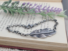 Load image into Gallery viewer, Sterling Silver Feather Bracelet
