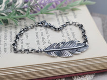 Load image into Gallery viewer, Sterling Silver Feather Bracelet
