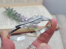 Load image into Gallery viewer, Sterling Silver Feather Cuff
