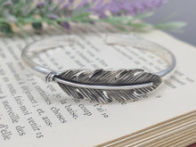 Load image into Gallery viewer, Sterling Silver Feather Cuff
