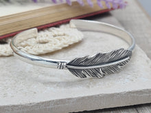 Load image into Gallery viewer, Sterling Silver Feather Cuff
