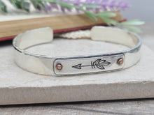 Load image into Gallery viewer, Sterling Silver Arrow Cuff Bracelet
