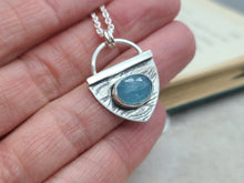 Load image into Gallery viewer, Sterling Silver &amp; Aqua Kyanite Necklace
