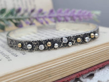Load image into Gallery viewer, Sterling Silver &amp; Solid Gold &quot;Goddess&quot; Cuff Bracelet
