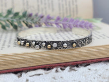 Load image into Gallery viewer, Sterling Silver &amp; Solid Gold &quot;Goddess&quot; Cuff Bracelet
