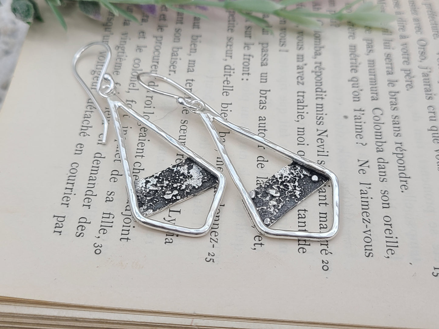 Sterling Silver Textured  Earrings