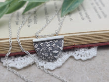 Load image into Gallery viewer, Sterling Silver Floral Embossed Necklace
