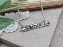 Load image into Gallery viewer, Sterling Silver Texture Bar Necklace
