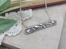 Load image into Gallery viewer, Sterling Silver Texture Bar Necklace
