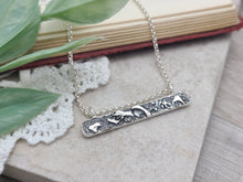 Load image into Gallery viewer, Sterling Silver Texture Bar Necklace
