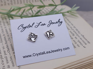 Sterling Silver Square Stud Earrings / Posts