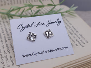 Sterling Silver Square Stud Earrings / Posts