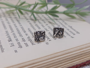 Sterling Silver Square Stud Earrings / Posts