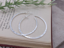 Load image into Gallery viewer, Sterling Hammered Hoop Earrings / Select your Size / Large / Medium / Small
