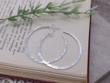 Load image into Gallery viewer, Sterling Hammered Hoop Earrings / Select your Size / Large / Medium / Small
