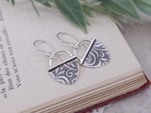 Load image into Gallery viewer, Sterling Silver Floral Discs Earrings
