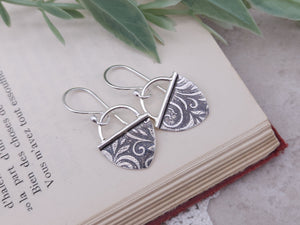 Sterling Silver Floral Discs Earrings