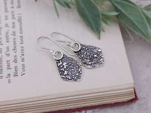 Sterling Silver Reticulated Earrings