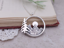 Load image into Gallery viewer, Sterling Silver Mountain Scape Necklace
