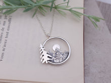 Load image into Gallery viewer, Sterling Silver Mountain Scape Necklace
