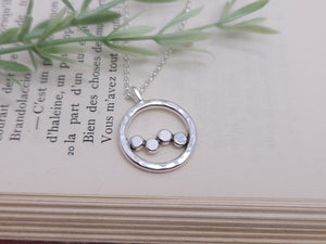 Sterling Silver Stepping Stone Necklace
