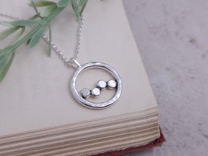 Sterling Silver Stepping Stone Necklace