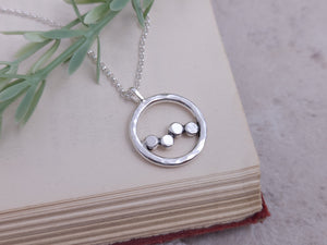 Sterling Silver Stepping Stone Necklace