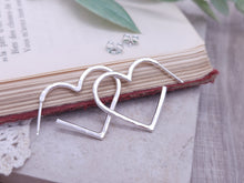 Load image into Gallery viewer, Sterling Silver Heart Hoops
