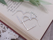 Load image into Gallery viewer, Sterling Silver Heart Hoops
