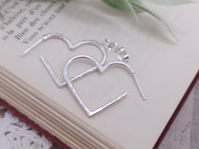 Load image into Gallery viewer, Sterling Silver Heart Hoops
