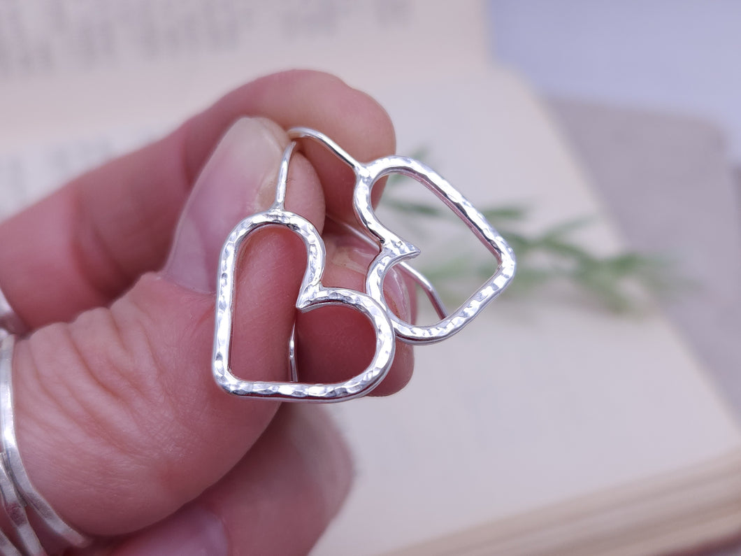 Sterling Silver Heart Threaders