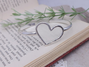 Sterling Heart Cuff