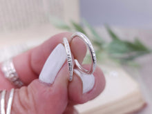 Load image into Gallery viewer, Small Sterling 1/2&quot; Hammered Facetted Hoop Earrings
