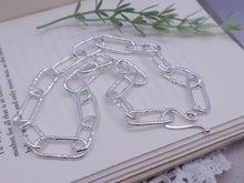 Load image into Gallery viewer, Sterling Silver Organic Paperclip Large Chain Link Necklace
