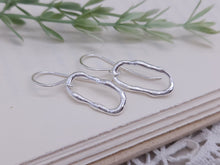 Load image into Gallery viewer, Sterling Silver Organic Paperclip Link Earrings
