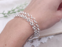 Load image into Gallery viewer, Sterling Silver Multi Chain Layering Toggle Bracelet
